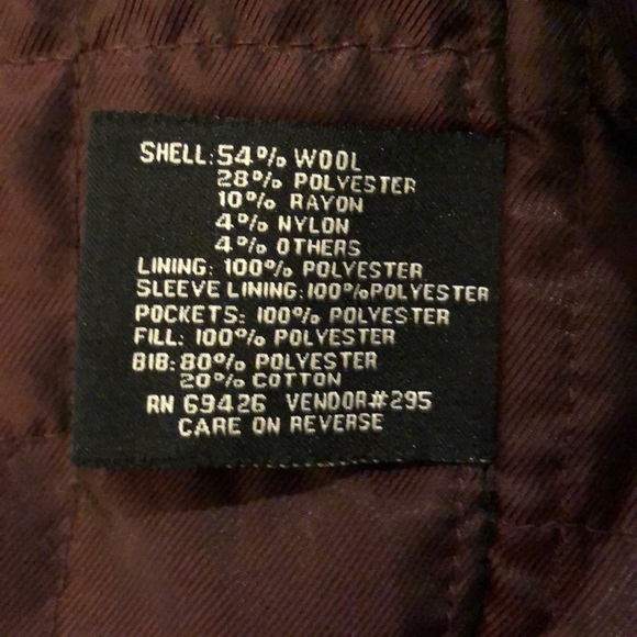 Black Rivet Wool/Polyester Blend Coat - Picture 8 of 10